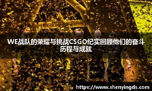 WE战队的荣耀与挑战CSGO纪实回顾他们的奋斗历程与成就