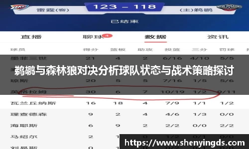 鹈鹕与森林狼对决分析球队状态与战术策略探讨